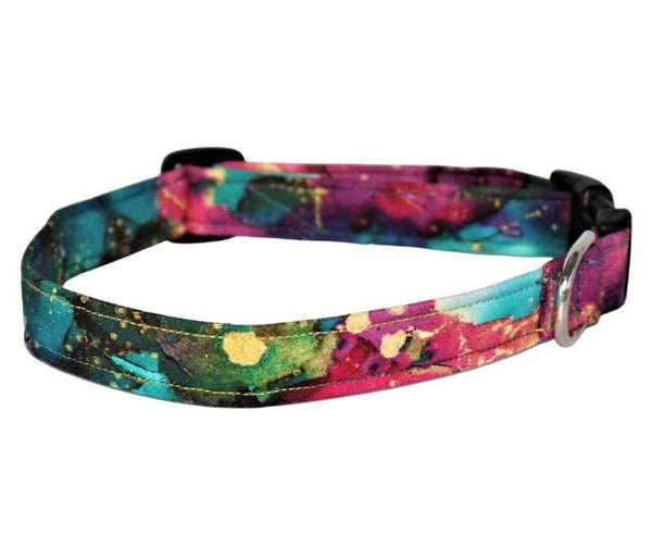 Gold Dusted Fabric Dog Collar