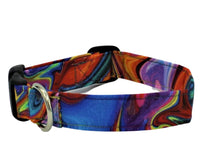 Love Swirls Fabric Dog Collar