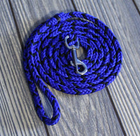 Black and Blue Paracord Dog Leash by The Dog Ladies