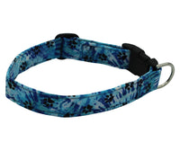 Blue Tye Dye Fabric Collar
