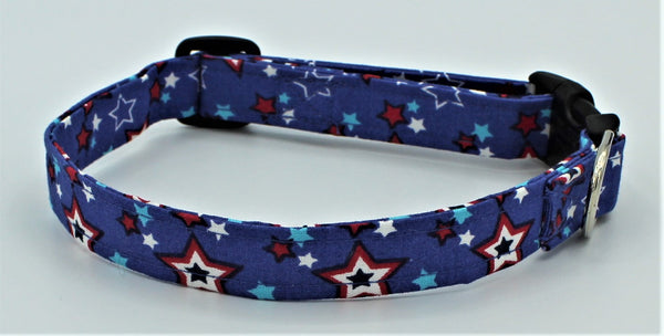 Red, White and Blue Stars Standard Dog Collar