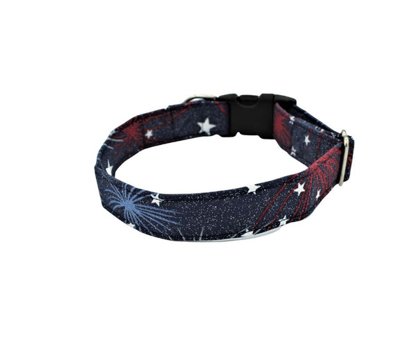 Fireworks and Stars Standard Dog Collar