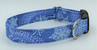 Winter Snowflakes Dog Collar (1 inch wide)